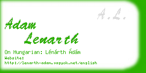 adam lenarth business card