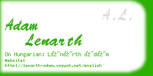 adam lenarth business card